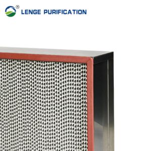 Over 280 ℃ H13 Separator Clean Room HEPA Filter With Stainless Steel Frame