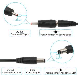 USB to DC Power Cable 5V to 9V 12V DC Jack Charging Cable Power Cord Plug