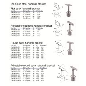 stainless steel handrail bracket/handrail bracket used for building hardware/SS