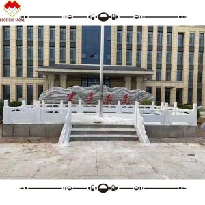 FOB/CNF Delivery Terms White Marble Handrail Porch Balcony Railing Balustrade