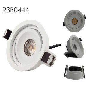 Mini 7W Tiltable 2700K Warm White LED Recessed Downlight COB 560LM Aluminum Cut