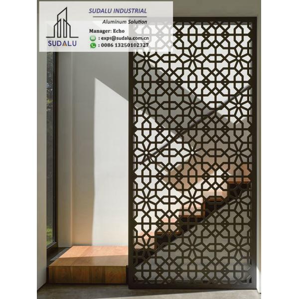 Quality Aluminum Indoor Partition Laser Cut Screen Decoration Panel Powder Coated Perforated Sheet wholesale
