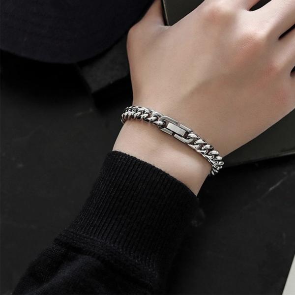 Quality Multi Sizes 18k Stainless Steel Bracelets 17cm Cuban Link Chain Bracelet 19cm wholesale