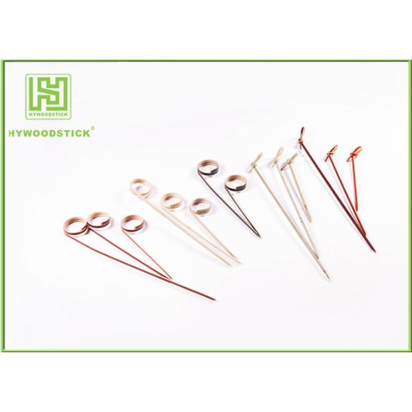 Thin Dried 6 Inch / 4 Inch Bamboo Skewers Bulk , Small Wooden BBQ Skewers For