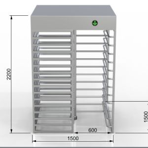 RS232 Communication Interface Full Height Turnstile IP54 Protection Level 550mm