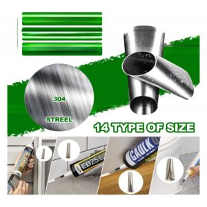 Stainless Steel head 3 in 1 Caulking Tools Sealant Caulk Nozzle Applicator 26PCS