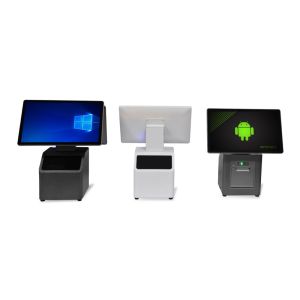 15.6'' Touch Screen POS System with Built-in 1D/2D Scanner in Black or White