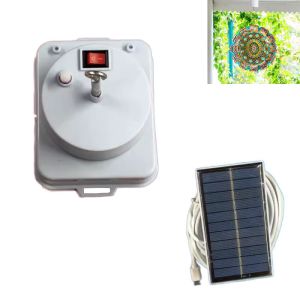 White Hanging Rotating Motor Solar Battery Powered Wind Spinner Motor For Wind