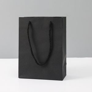 Custom Printed Black Specialty Paper Bags Latest Style for Customized Packaging