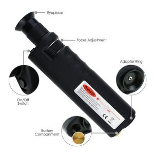 Digital 400X 200X Ftth Fiber Optic Tool Kit Optic Inspection Microscope 225mm