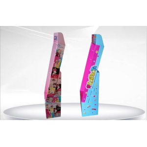 Shopping Mall Cardboard Pos Display Stands With Hooks Die Cut