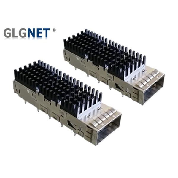 Quality EMI Spring Single Port QSFP28 Cage Aluminum Heat Sink For 100G Ethernet wholesale