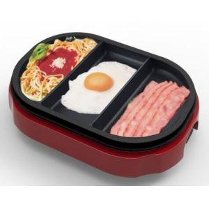 Mini Table Grill Griddle Three Section Cooking Area For Different Foods