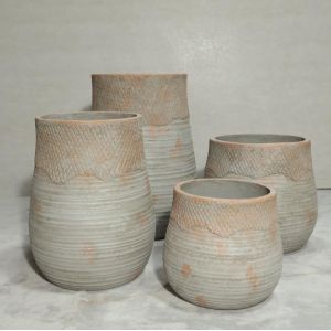 China 7-8 Years Life Time Indoor Fiber Cement Garden Pots For Gardening Enthusiasts on sale