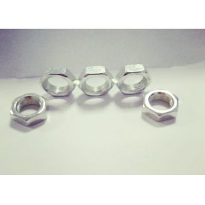 8.5mm Thickness Hexagon Thin Nuts M18 X 1.5 Electroplating White Zinc Plating