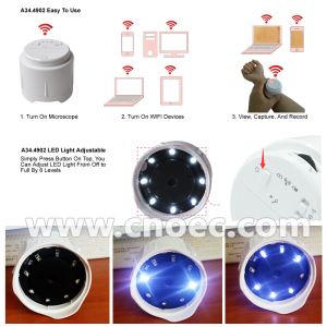 WIFI 12X-65X Handheld Digital Microscope For iPhone / iPad / PC / Android A34