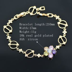 Classic 18K Gold Plated Cubic zirconia Bracelet & bangles factory wholesale high