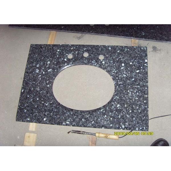 Quality Blue Pearl Black Galaxy Countertop , High Gloss Granite And Stone Countertops wholesale