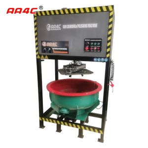 AA4C Upright Alu Rim Polishing Machine With Shaking Barrel Full Automatic Rim