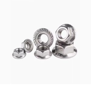 Custom M8 M10 M12 Hex Flange Metal Nut Brass Copper Nickel Tin Plated DIN6923