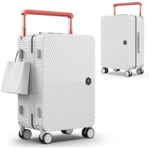 Carry On Luggage, Hard Shell Suitcase With 360°Spinner Wheels, Airline Boarded