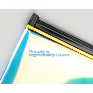 pencil case zipper slider travel cosmet bag, slider zipper clear transparent pvc