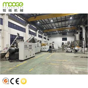 Plastic Pelletizing Extruder for HDPE, LDPE, LLDPE Rigid Flakes Recycling