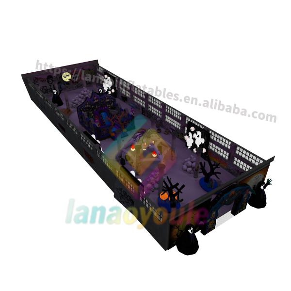 Giant Halloween Inflatable Maze Combo Castle Bouncer Slide Inflatable Halloween Decoration
