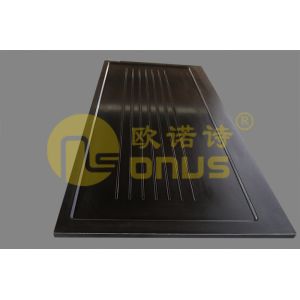 Black Lab Countertops With Molded Grain Grooves For Laboratory Work Bench