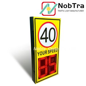 LED Display Type Solar Powered Radar Speed Signs with 140 Pcs LED Quantities MAX
