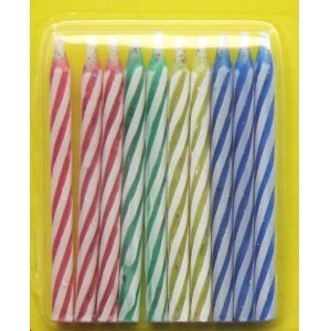 Cheap Long Spiral Pattern Magic Relighting Birthday Candles Unscented SGS Certificated for sale