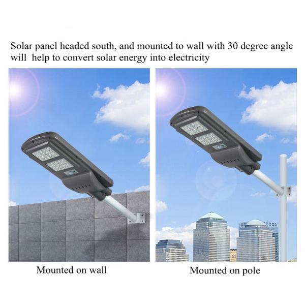ABS Case All In One LED Solar Street Light With Lithium Iron Phosphate Battery