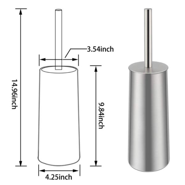 Black Toilet Brush And Holder Deep Cleaning Rust- Resistant With Long Box