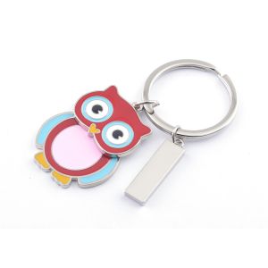 Silk Screen Printing Engraved Metal Keychains Engraved Silver Key Ring