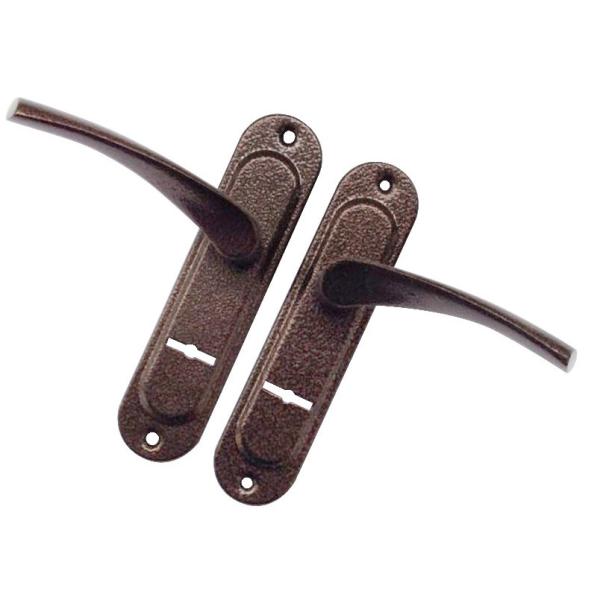 Quality Surface Mounted Door Lock Handle Black CP Finish Entry Door Handle wholesale