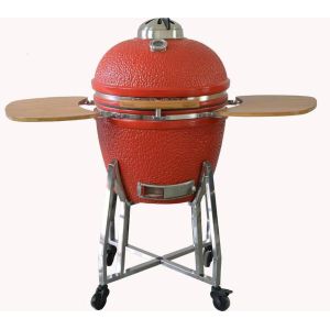 China 21" Kamado Grills Ceramic BBQ Kamado (Charcoal  BBQ)-Red on sale