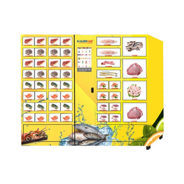Refrigerated Locker Vending Machine Seafood Birthday Cakes Fresh Food Vending