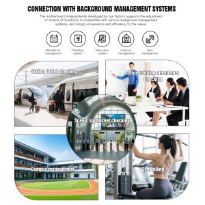 HCW Waterproof IP42 Swing Barrier Turnstile with 10mm Plexiglass and 30-40