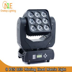 High brighness 4 in 1 Mini Moving Head Beam Light 9pcs 10W RGBW LED Matrix Pixel