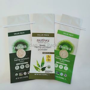 Flat Bottom 8 Side Seal Pouch With Tin Tie Compoud Laminated Food Stand Up Pouches