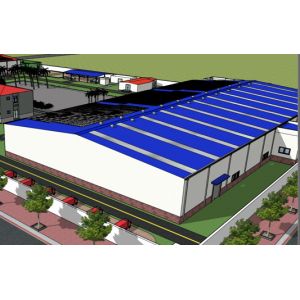 80*40 Customized Steel Structure Workshop Fabricated Steel Frame Construction