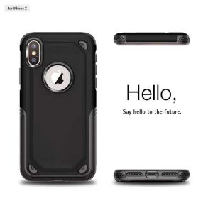 Can Custom Colorful Paiting 2 in 1 PC TPU Armor Case Back Cover for IphoneXS