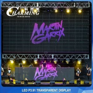 ROHS 256x64 Transparent LED Video Wall Glass Screen Multiscene