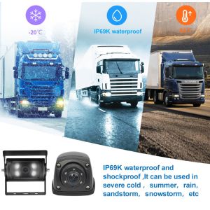 1080P 4CH MDVR Camera Waterproof 7 Inch Monitor MDVR Recorder 4G GPS Reverse