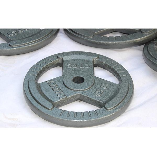 Quality Gray Hammertone weight plates with 3 handles barbell plates wholesale