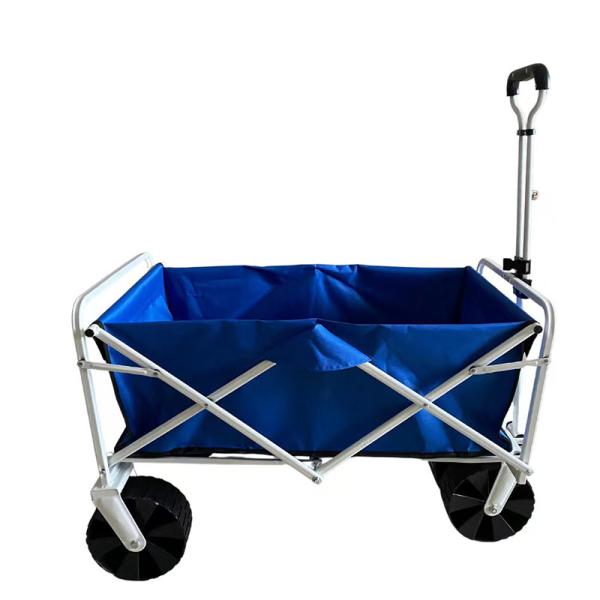Quality Polyester Solid Four Wheel Foldable Garden Trolley Collapsible Lounge Wagon wholesale