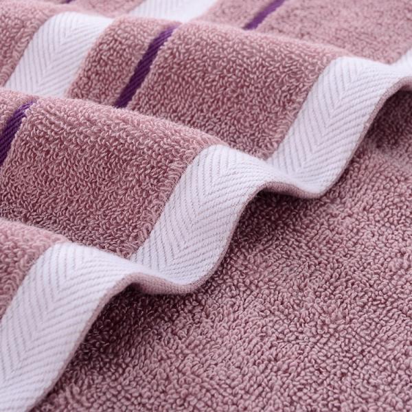 Embroidered Logo Face Towel with Wide Satin Border and Pure Cotton Material