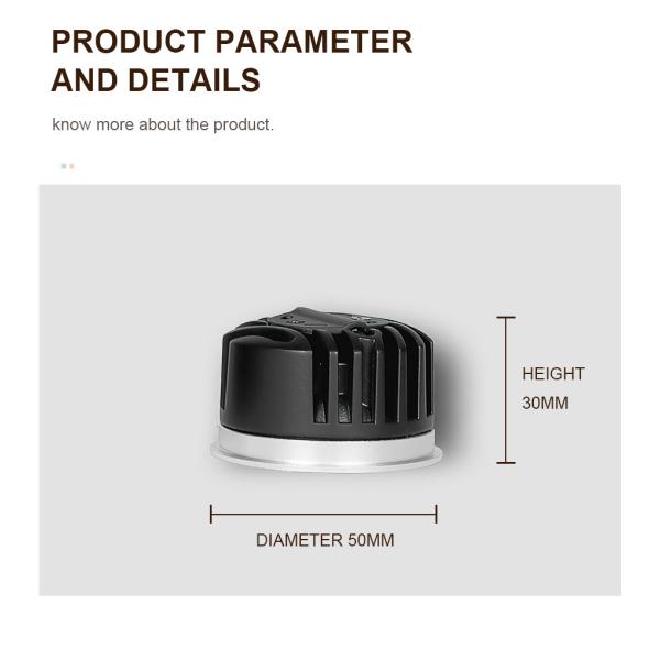 30mm Height MR16 Module 3000K Ultra Thin Commercial Lighting Downlight