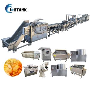 China SS304 Fully Automatic Frozen French Fries Making Machine Potato Chips Production Line on sale