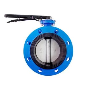 DN100 PN16 Electric Double Flange Butterfly Valve with EPDM Seat and 304/CF8